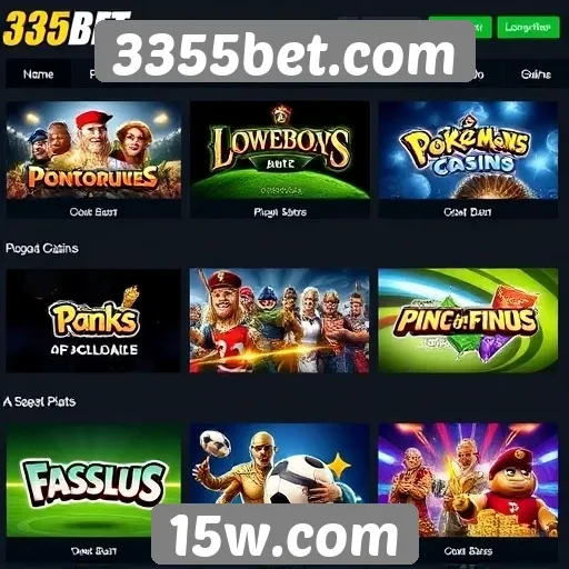 Variedade de jogos disponíveis em 3355bet.com